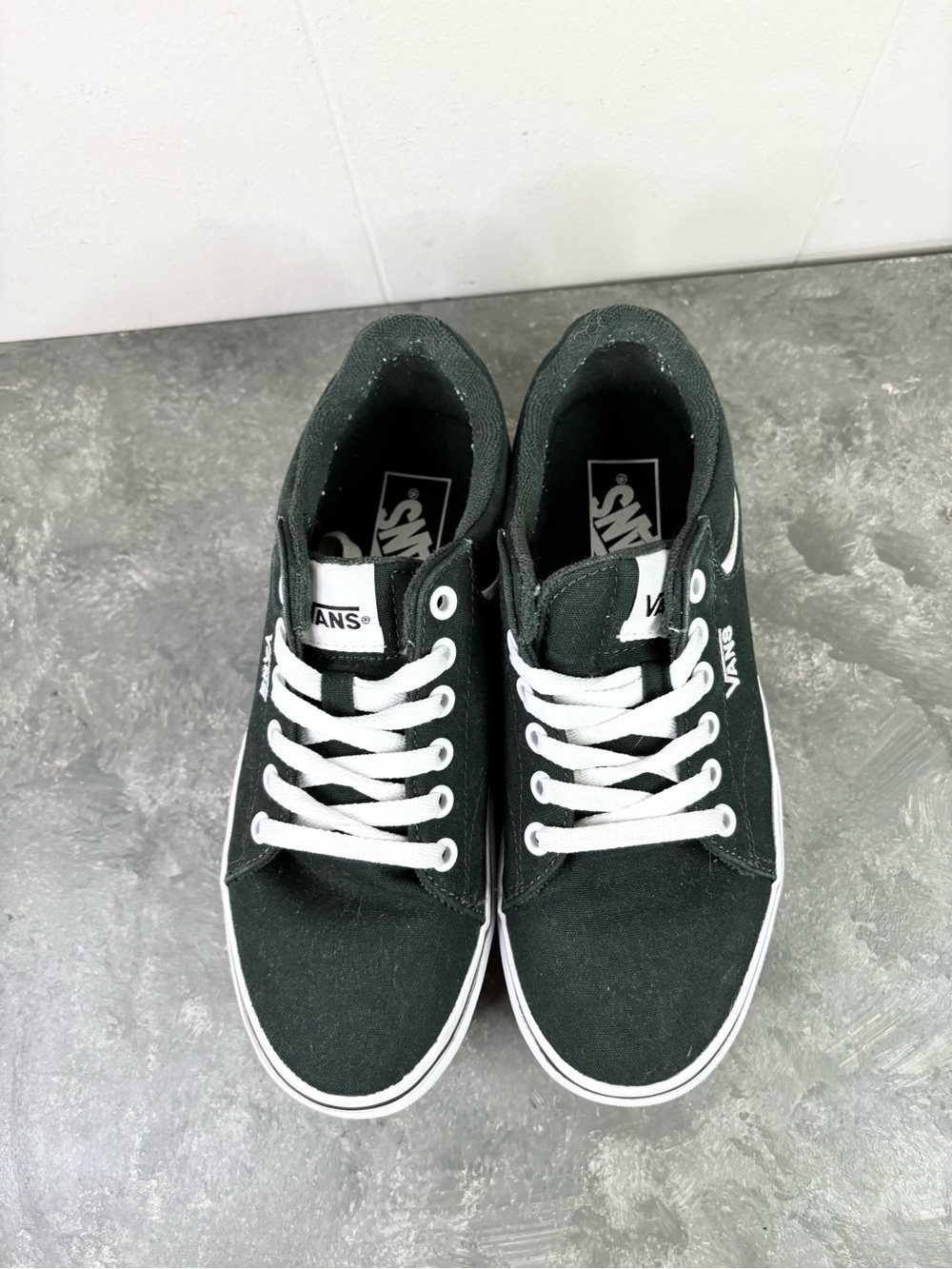 Vans Women's Seldan Platform sneakers in green canvas white sole size 6.5 - Picture 3 of 8